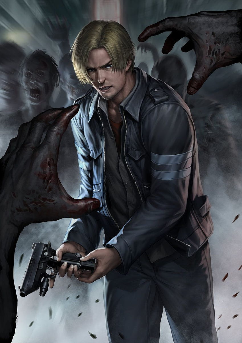 Leon Scott Kennedy - Resident Evil 2 - บอร์ดอนิเมะบนมือถือ วอลล์เปเปอร์โทรศัพท์ HD