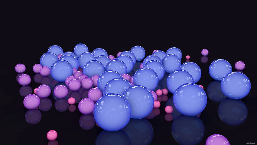 Background, Bright, 3D, Glass, Balls HD wallpaper