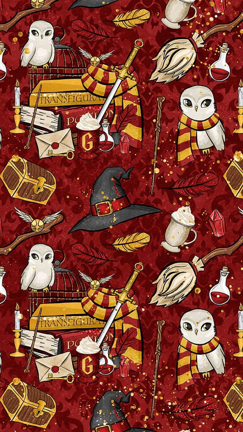Estética navideña - iPhone Harry, dibujos animados lindos de Harry Potter fondo de pantalla del teléfono