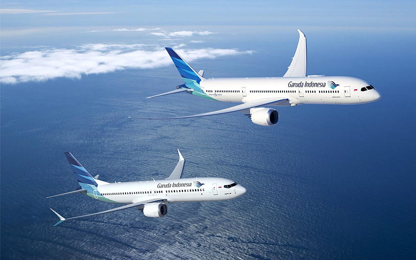 Garuda signe l'intention de 30 787 9 Dreamliners, 30 737 MAX 8 et 30, Garuda Indonesia Fond d'écran HD