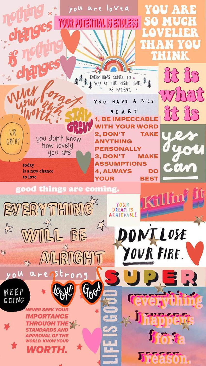 Charming Quote Collage 93 For quote with Quote Collage . Quote collage,  Aesthetic iphone , Aesthetic pastel , Quotes Collage HD phone wallpaper |  Pxfuel
