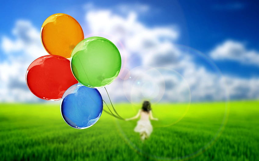 Balloons Background With Nature - HD wallpaper | Pxfuel