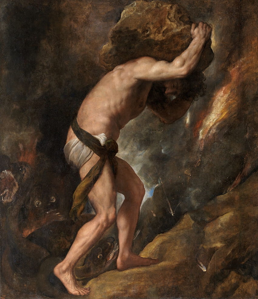 Sisyphus - The Collection - Museo Nacional del Prado, Titian HD phone wallpaper
