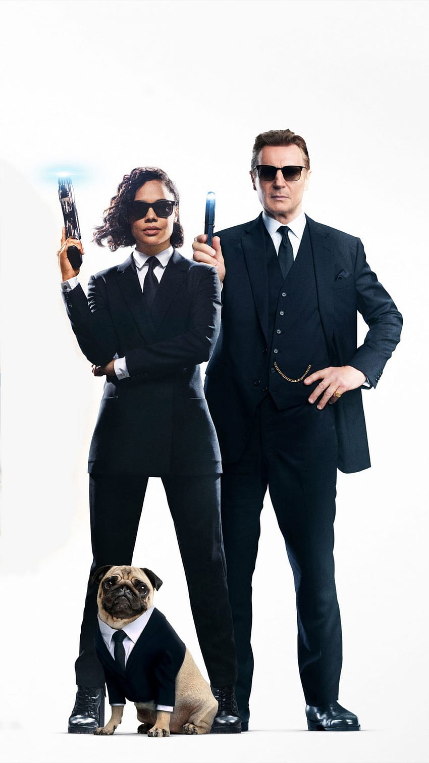 Tessa Thompson et Liam Neeson dans Men In Black International Ultra Mobile, MIB International Fond d'écran de téléphone HD