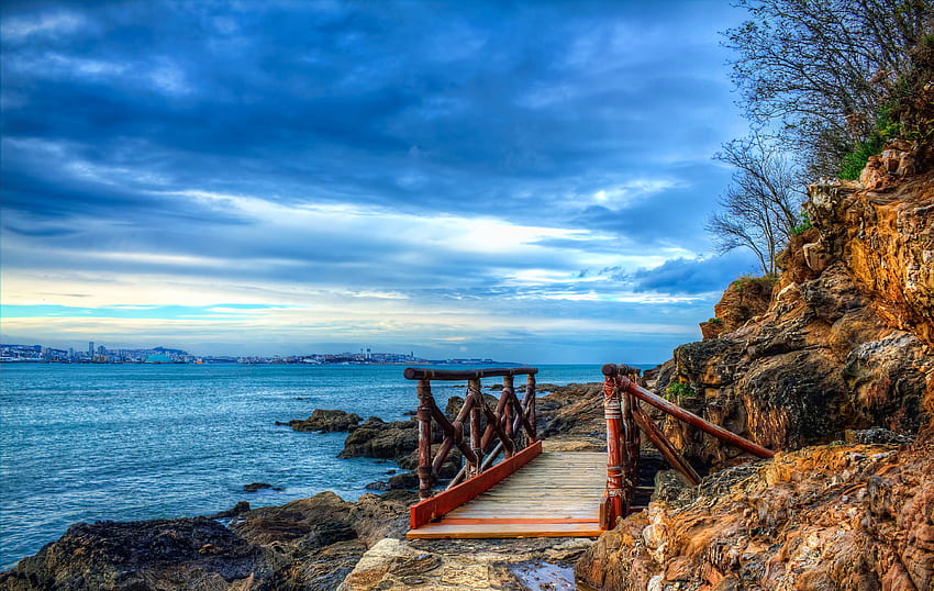 Natur, Brücke, r, Bucht, Spanien HD-Hintergrundbild