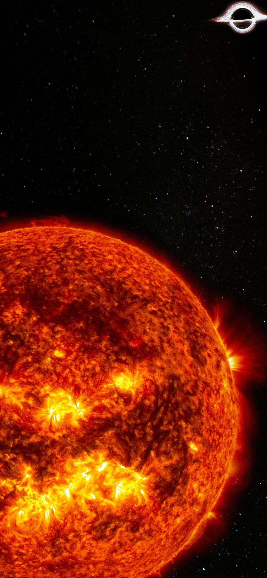 Слънце NASA Tip iPhone, Celestial Sun HD тапет за телефон