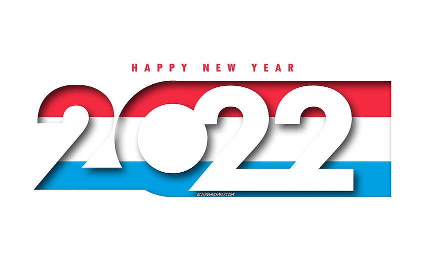 Happy New Year 2022 Luxembourg, white background, Luxembourg 2022,  Luxembourg 2022 New Year, 2022 concepts, Luxembourg, Flag of Luxembourg HD  wallpaper | Pxfuel