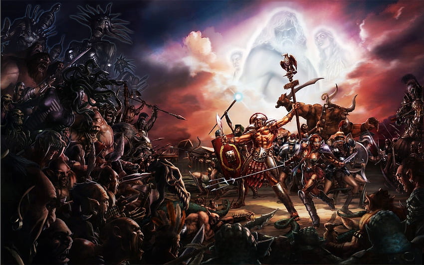 Starożytna mityczna bitwa i - Tapeta HD