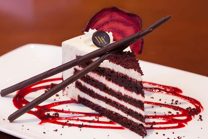 Beautiful Cake, sweet, chocolate, red, dessert, food, cake, cream HD wallpaper