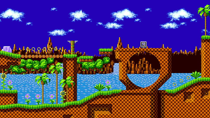 Sonic Map Green Hill et arrière-plan Fond d'écran HD