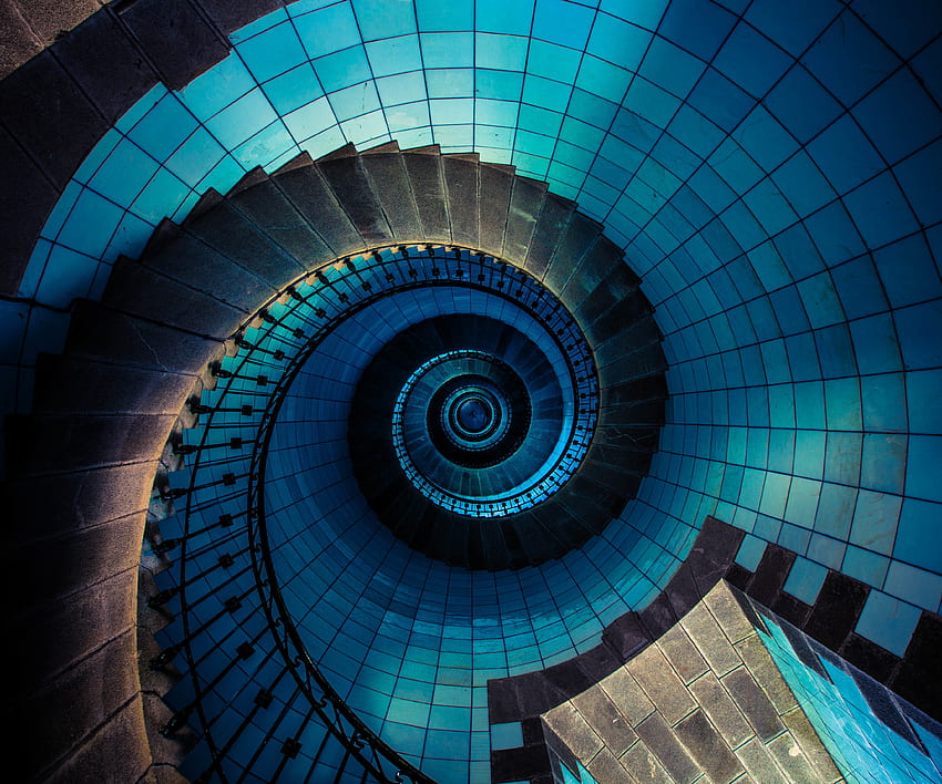 Spiral, stairs, architecture, house, building HD wallpaper