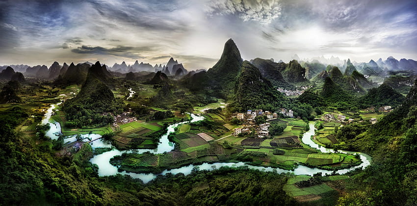 China and Background , China Mountains HD wallpaper