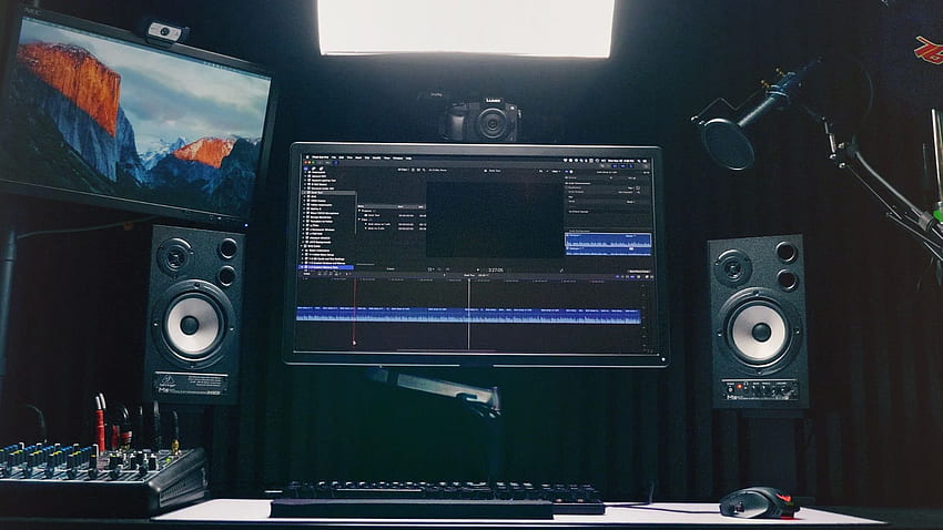 Ultimate Streaming and Video Editing Desk Setup, Video Editor HD wallpaper