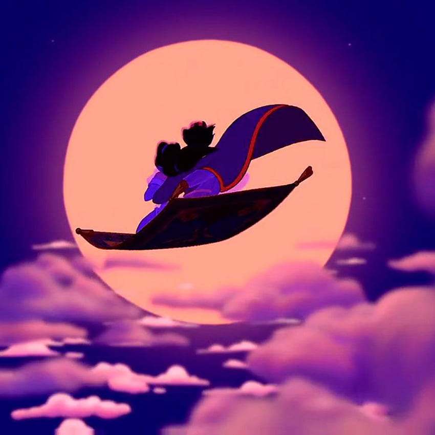 Aladdin i Jasmine ponownie spotykają się, by zaśpiewać A Whole New World, Magic Carpet Tapeta na telefon HD