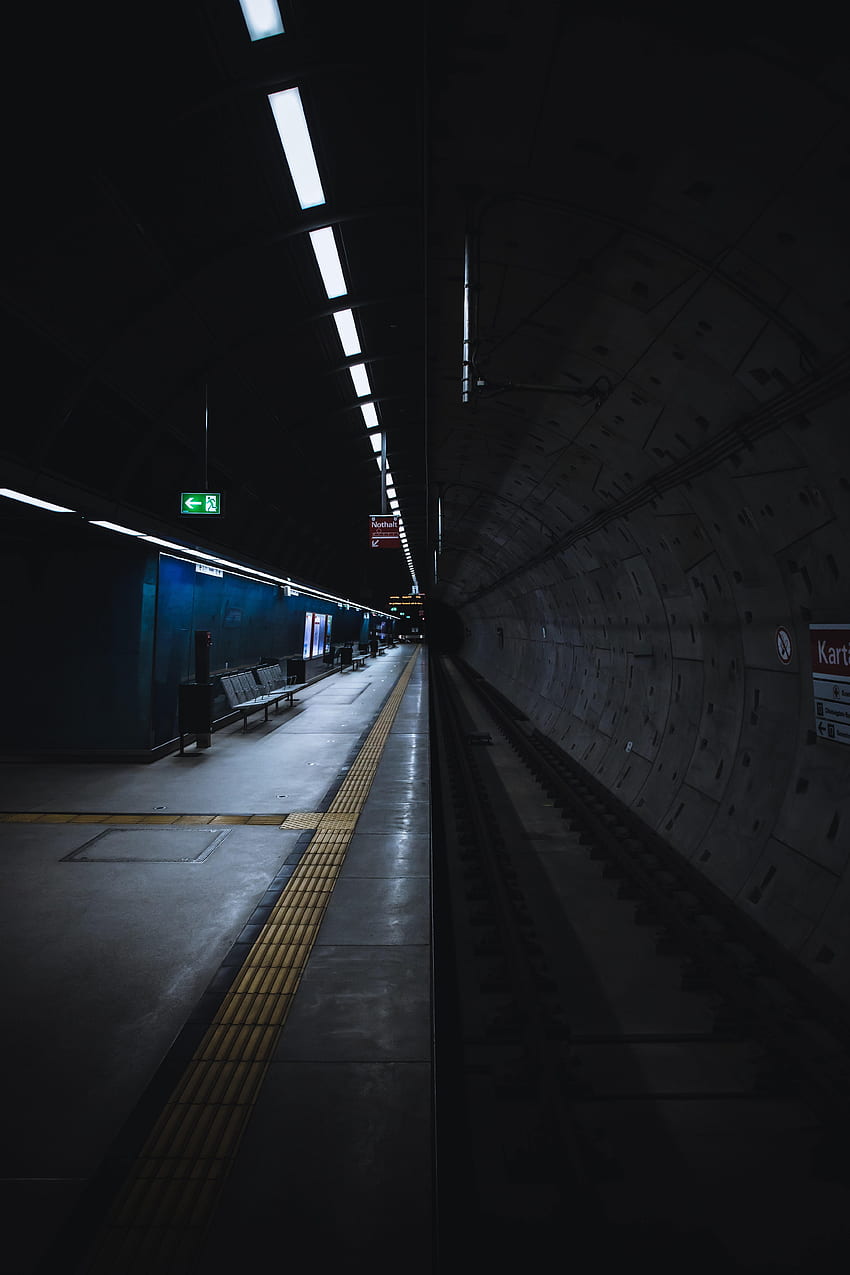 Platform, Dahl, Distance, Tunnel, Metro, Subway HD phone wallpaper