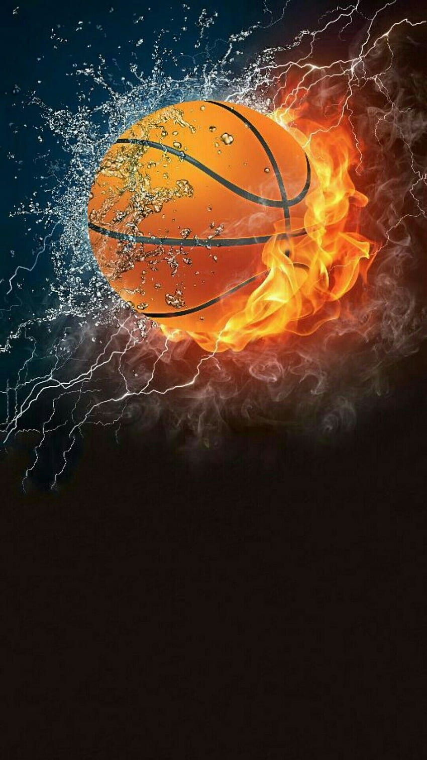 Баскетбол, Огнен баскетбол HD тапет за телефон