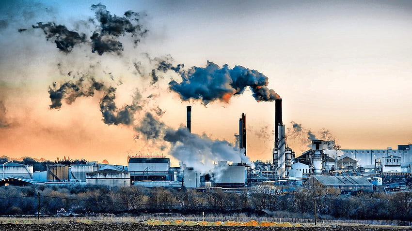 工場8388。 汚染、大気汚染、環境汚染、プラスチック汚染 高画質の壁紙