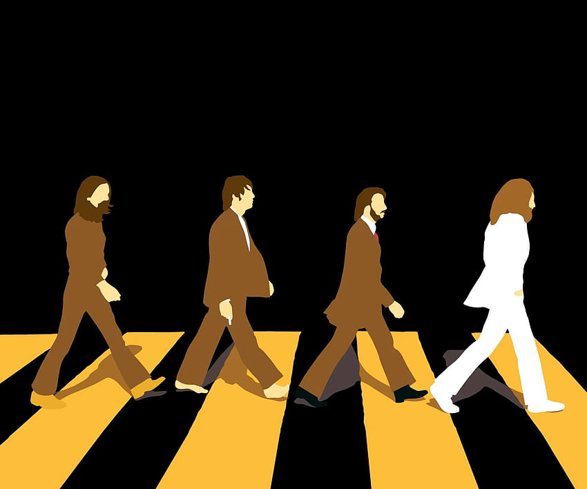 John Lennon The Beatles e fundo, The Beatles Abbey Road papel de parede HD