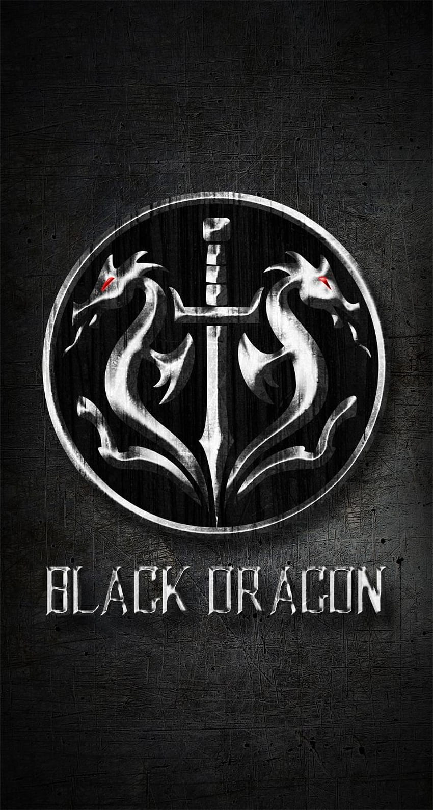 Schwarzer Drache für iPhone 5, Mortal Kombat-Logo HD-Handy-Hintergrundbild