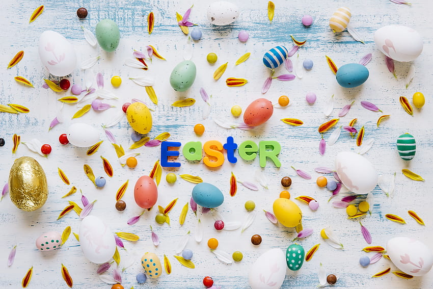 Eggs, colorful, easter HD wallpaper
