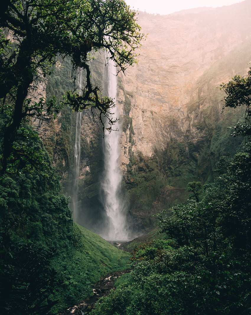 Nature, Water, Waterfall, Fog, Spray, Break, Precipice HD phone wallpaper