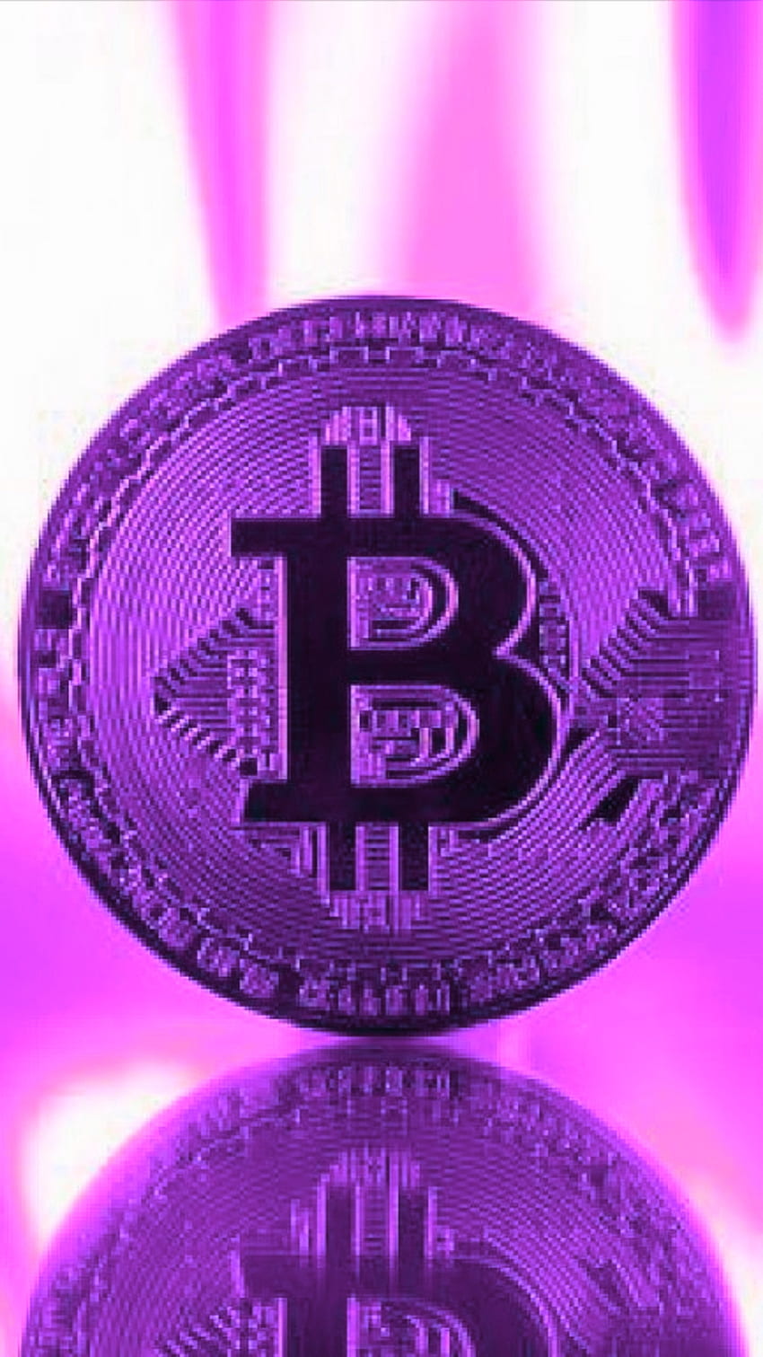 Epic Bitcoin, BTC, Moneda, Púrpura fondo de pantalla del teléfono