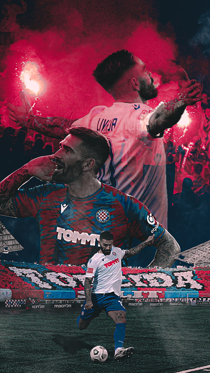 KING OF SPLIT, croatia, marko livaja, soccer, hrvatska, livaja, composite, hajduk, football HD phone wallpaper