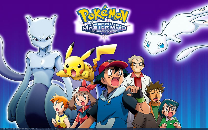 Pokémon: The Mastermind of Mirage Pokémon - Pokémon аниме, Пикачу и Аш HD тапет