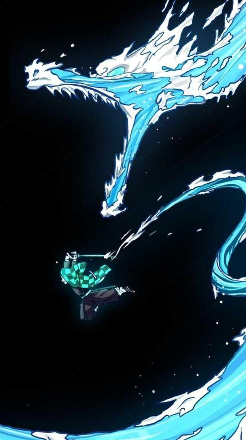 Demon Slayer Suda Nefes Alma - Anime, Estetik Dragons Water HD telefon duvar kağıdı