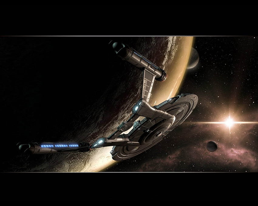Enterprise NX-01, предприятие, кораб, scifi, звезден път, космос HD тапет