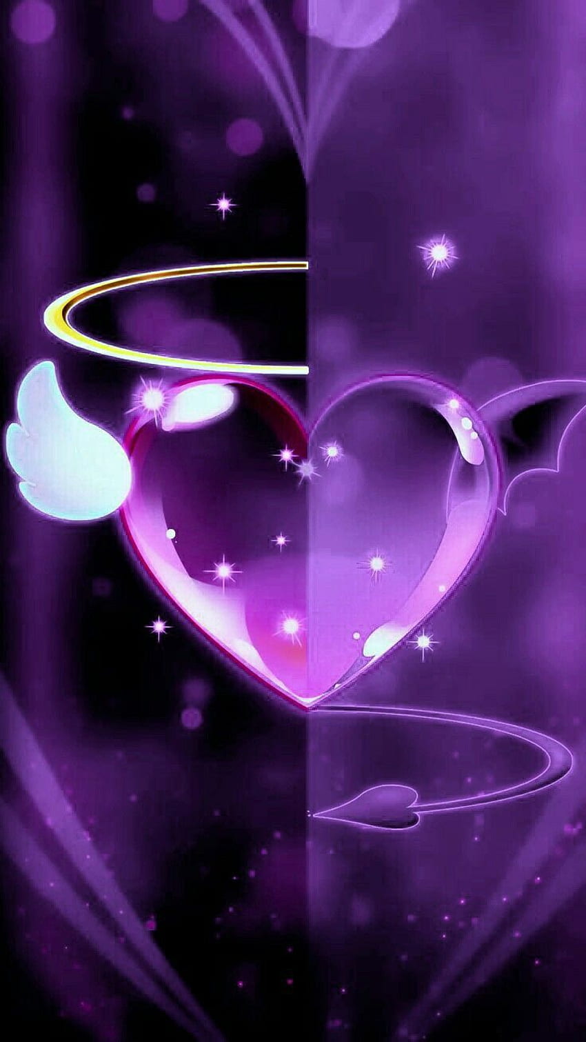 Patty Arvin on Purple heart. Heart , Purple , Love , Devil Heart HD ...