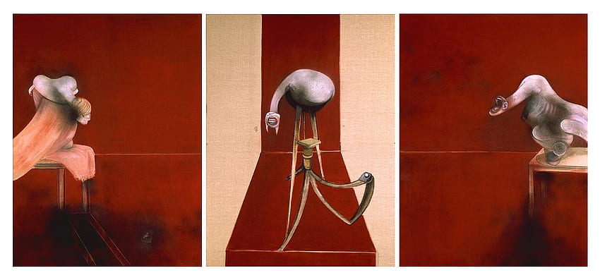 Zweite Version des Triptychons 1944', Francis Bacon, 1988 HD-Hintergrundbild