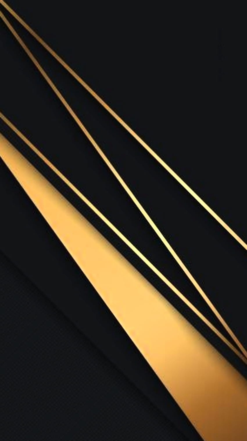 desain material hitam, digital, emas, garis-garis, amoled, modern, neon, tekstur, pola, abstrak, garis wallpaper ponsel HD