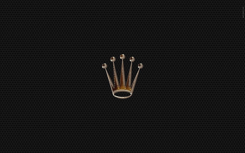 Logo Rolex, fond t, logo noir et or Fond d'écran HD