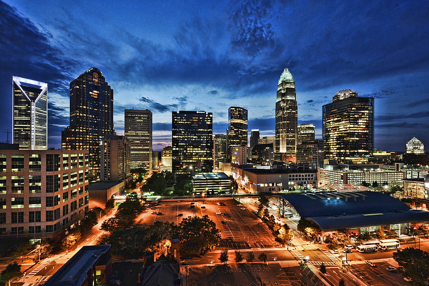 Charlotte skyline . All HD wallpaper
