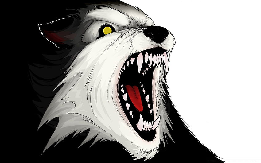 Angry Wolf, Angry Wolf Face HD wallpaper