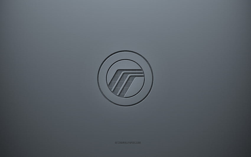 Logo Mercurio, creativo grigio, emblema Mercurio, trama di carta grigia, Mercurio, grigio, logo Mercurio 3d Sfondo HD