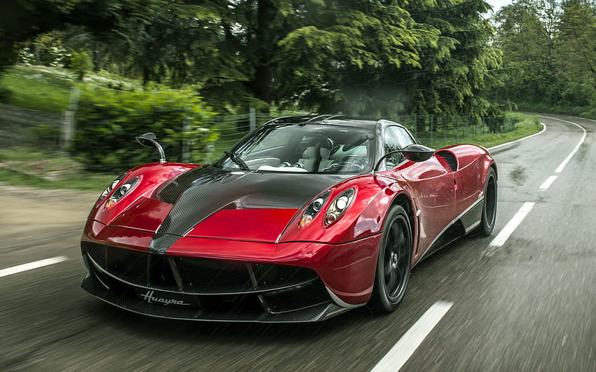 Red Pagani Huayra High Quality HD wallpaper