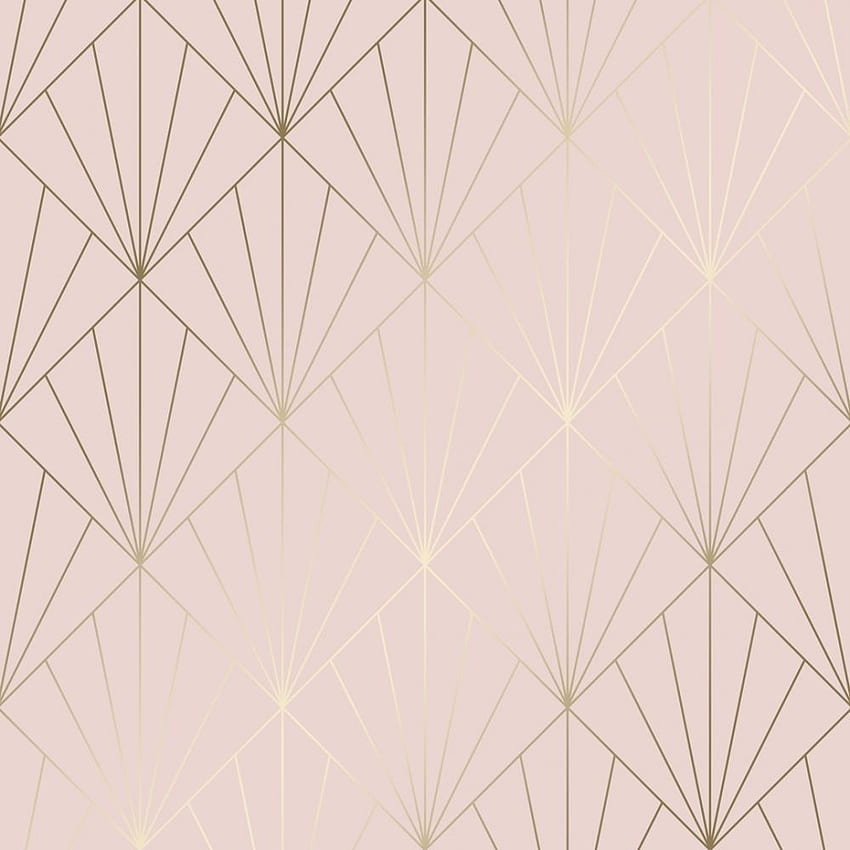I Love Betty Metallic Pink, Gold – von I Love UK, Pink Art Deco HD-Handy-Hintergrundbild