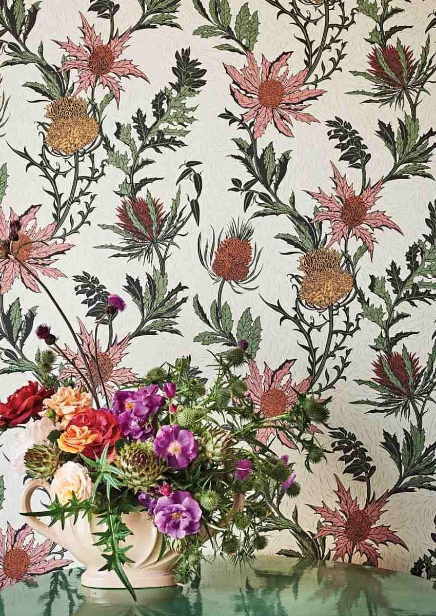 Thistle by Cole & Son - Botanical Botanica Collection HD phone wallpaper