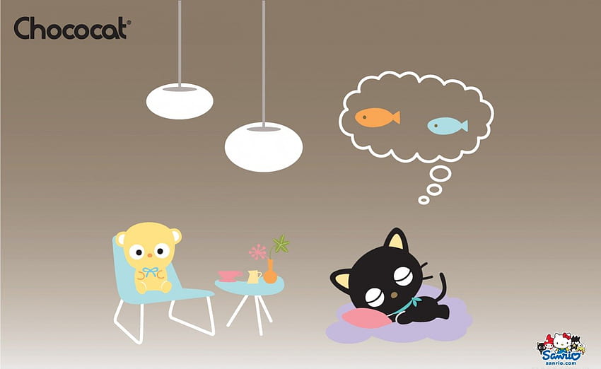 Chococat, kawaii, Neko, Beige, Nyan, Hello Kitty, Cat, Sanrio, Cute HD wallpaper