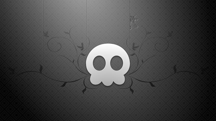 Preview black, white, skull HD wallpaper