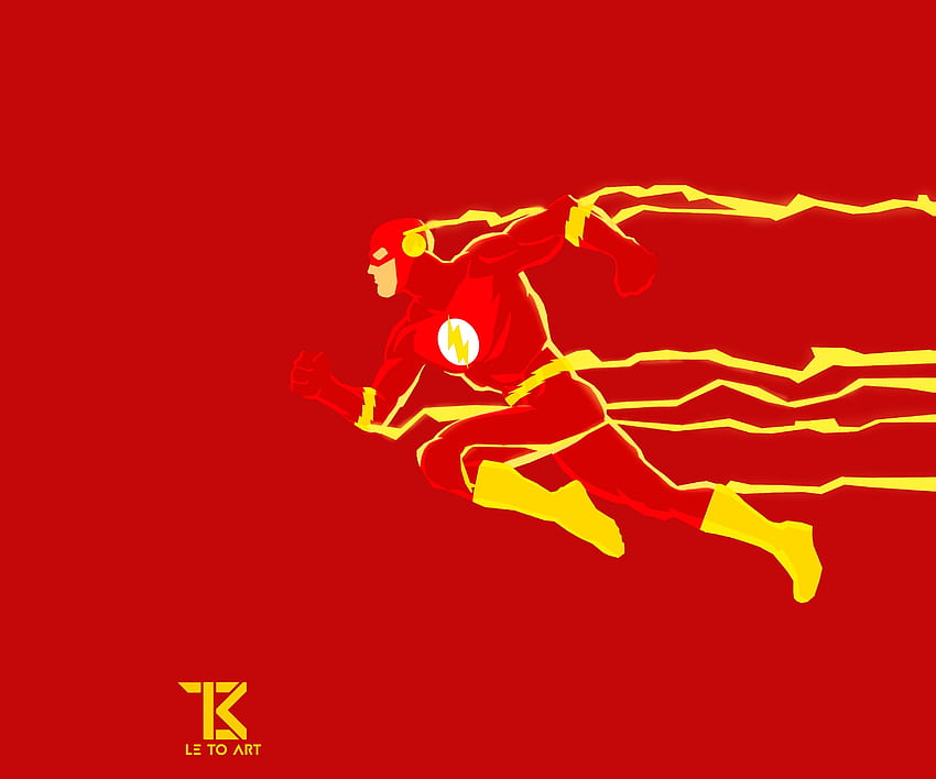 Minimal, speedster, The Flash, Barry Allen HD wallpaper