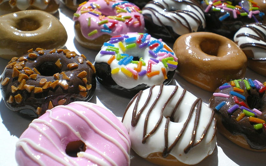 Top Doughnut - Colorful High Resolution Donuts -, Colorful Cute Donut HD wallpaper