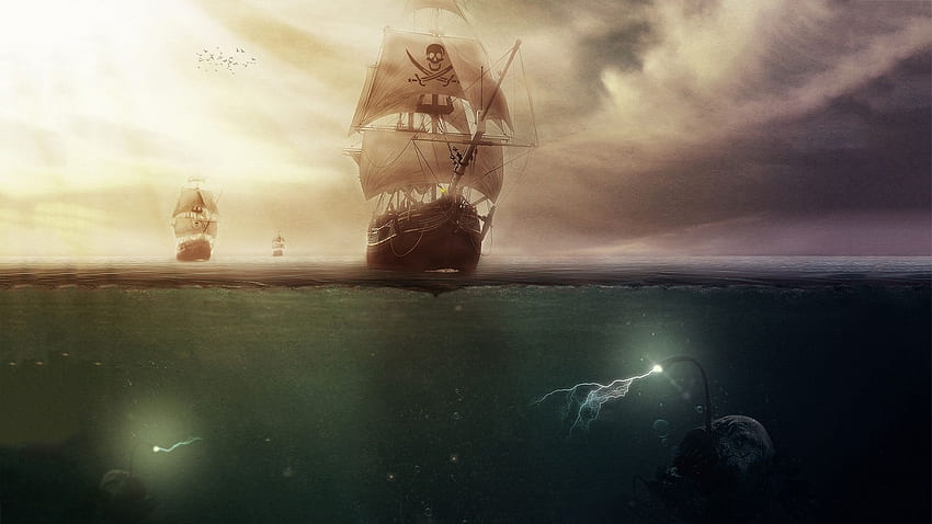 Creative & Graphics Sea Pirate , Phone, Tablet, Hipster Earth HD wallpaper