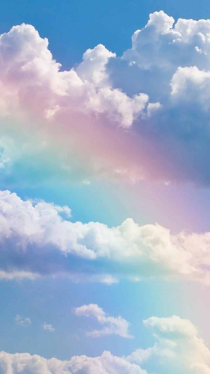 nube arcoiris fondo de pantalla del teléfono