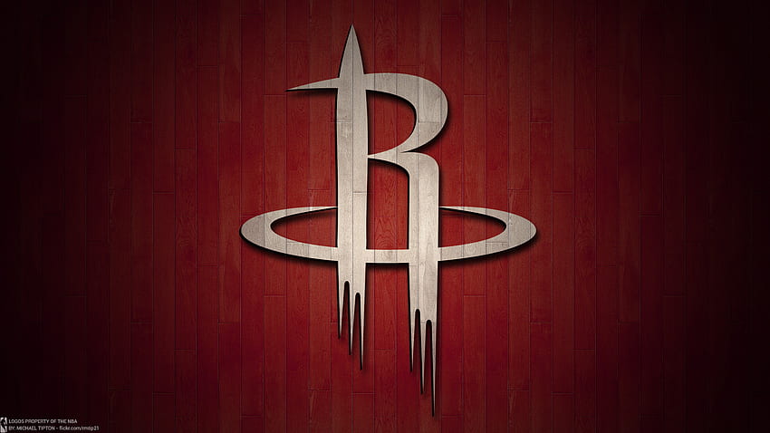 NBA 2017 Houston Rockets Hartholz-Logo ... HD-Hintergrundbild
