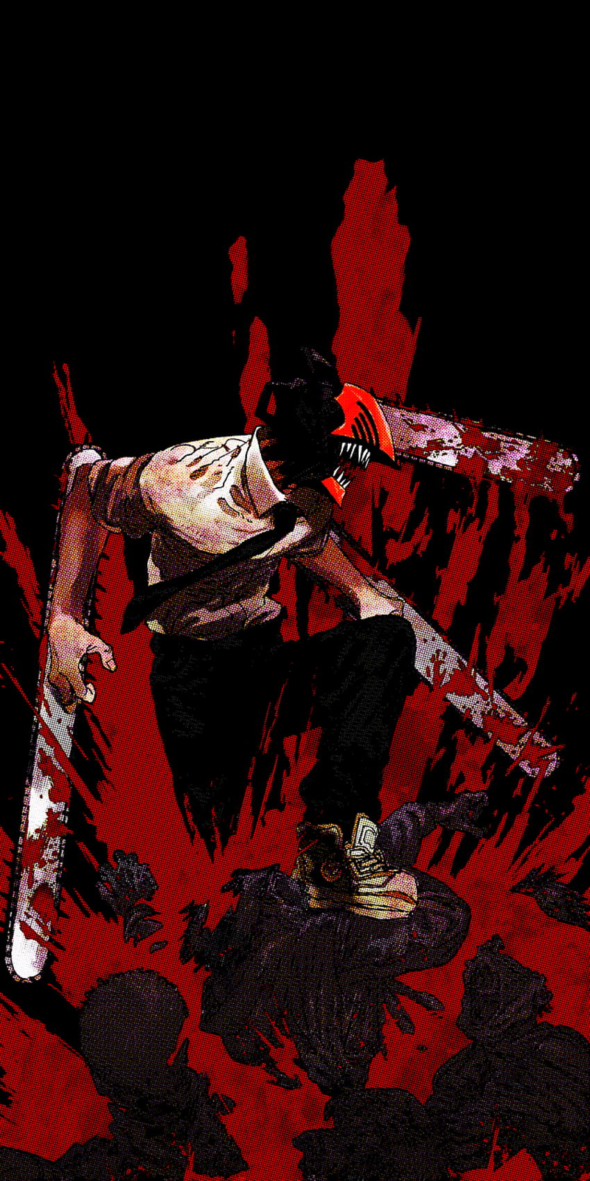 Band 1 Cover OLED Edit – ChainsawMan. Kettensäge, Mann, Anime, Kettensägenmann Manga HD-Handy-Hintergrundbild