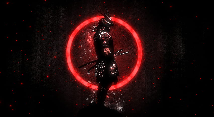 Neon Red Samurai - anime live [ ], Samurai Panda HD wallpaper