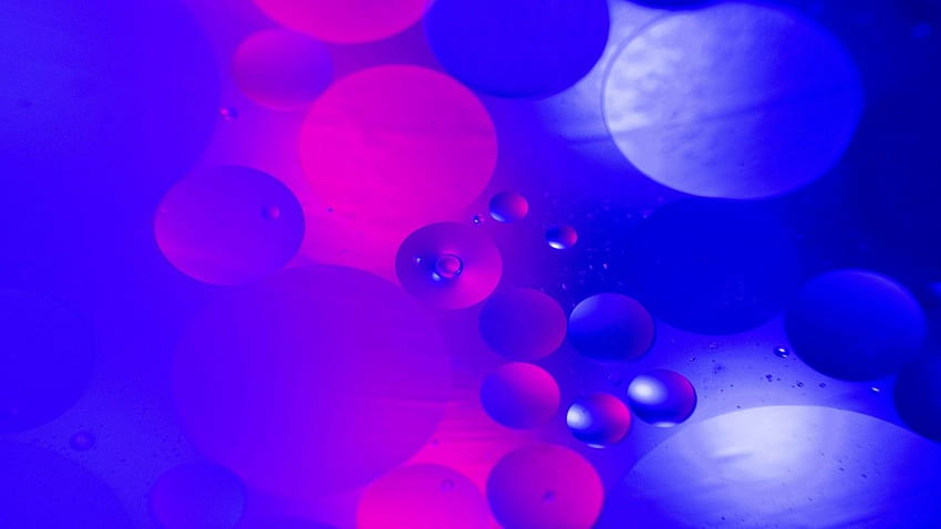 Blue Purple Circles Bubble Water Abstract . HD wallpaper